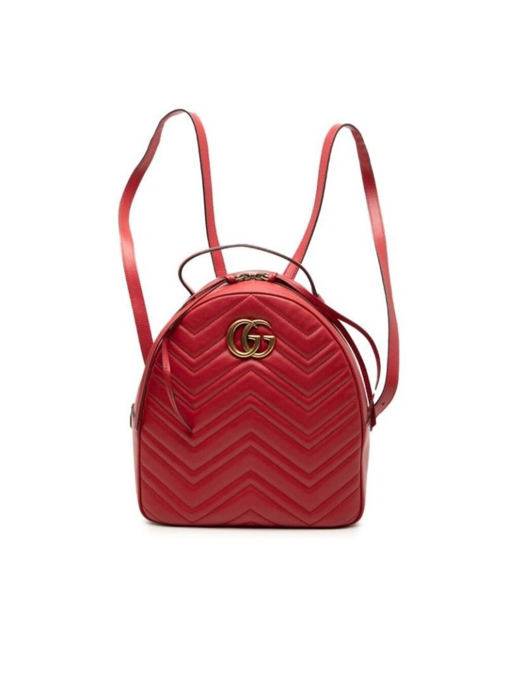 Gucci GG Marmont Backpack Red Leather